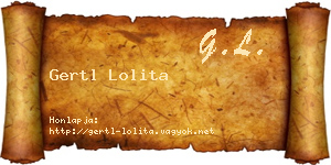Gertl Lolita névjegykártya